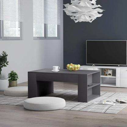 Coffee Table Grey 100x60x42 cm Chipboard