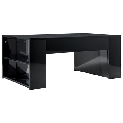 Coffee Table High Gloss Black 100x60x42 cm Chipboard