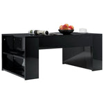 Coffee Table High Gloss Black 100x60x42 cm Chipboard