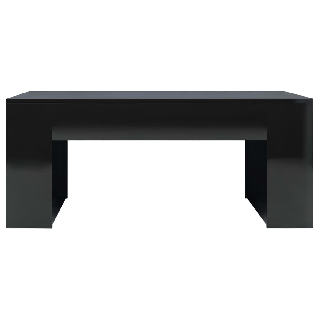 Coffee Table High Gloss Black 100x60x42 cm Chipboard