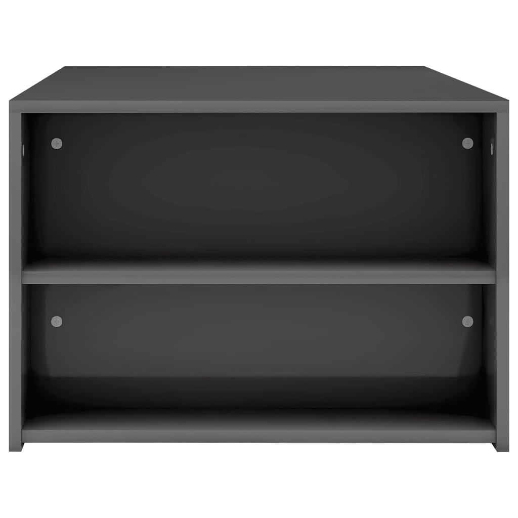 Coffee Table High Gloss Grey Chipboard