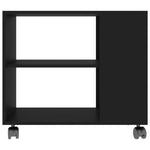 Side Table Black 70x35x55 cm Chipboard