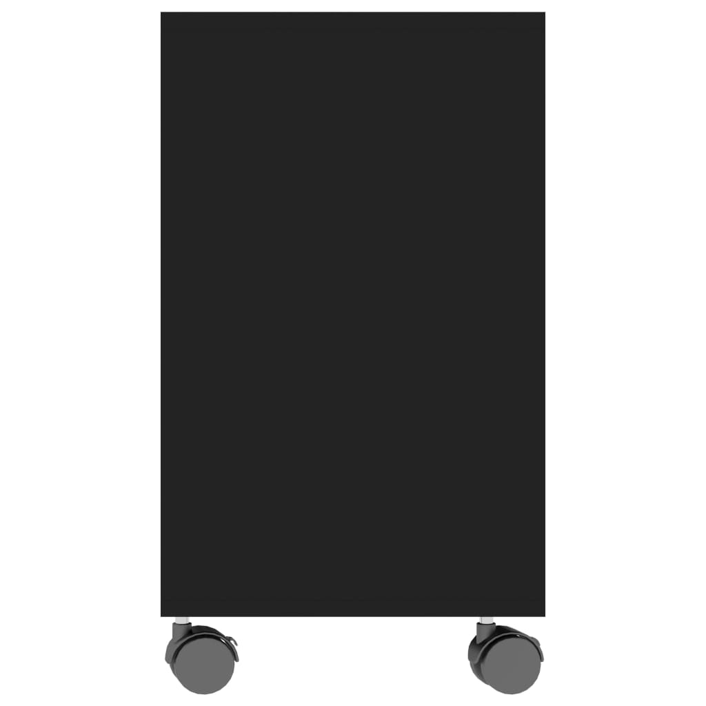 Side Table Black 70x35x55 cm Chipboard