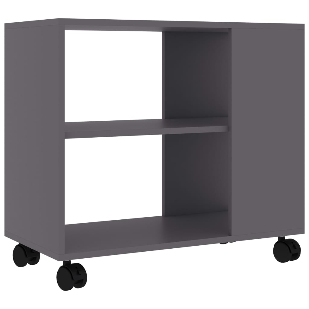 Side Table Grey 70x35x55 cm Chipboard
