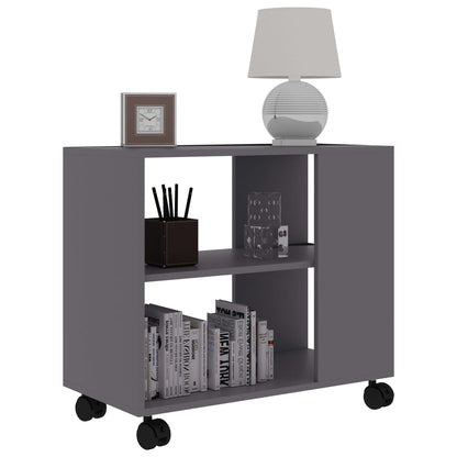 Side Table Grey 70x35x55 cm Chipboard