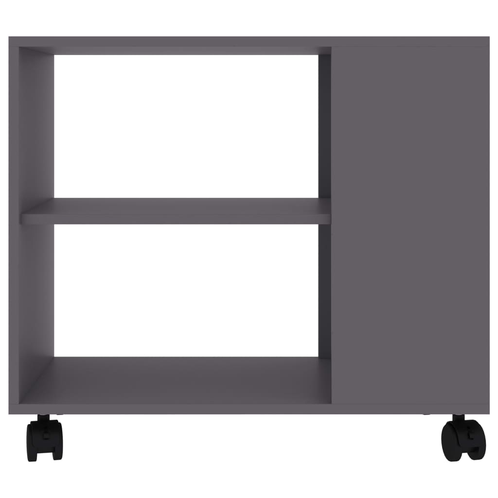Side Table Grey 70x35x55 cm Chipboard