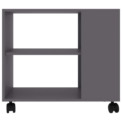 Side Table Grey 70x35x55 cm Chipboard