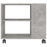 Side Table Concrete Grey 70x35x55 cm Chipboard