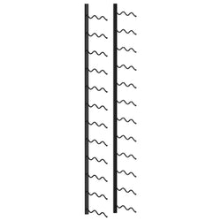 Wall-mounted Wine Rack for 24 Bottles Black Iron