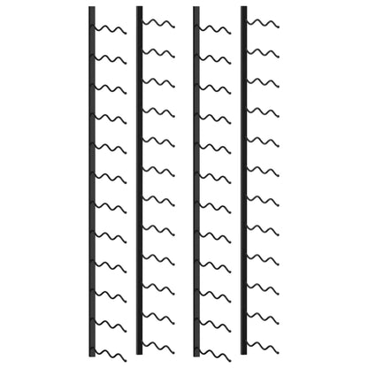 Wall-mounted Wine Racks for 48 Bottles 2 pcs Black Iron