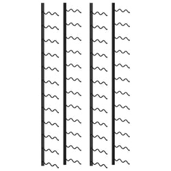 Wall-mounted Wine Racks for 48 Bottles 2 pcs Black Iron