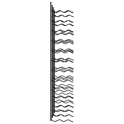 Wall-mounted Wine Racks for 48 Bottles 2 pcs Black Iron