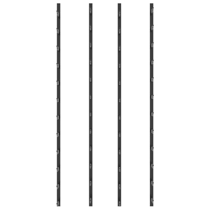Wall-mounted Wine Racks for 72 Bottles 2 pcs Black Iron