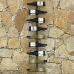 Wall-mounted Wine Rack for 9 Bottles Black Iron