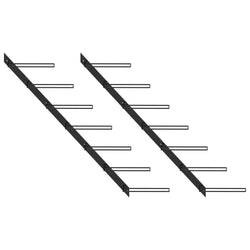 Wall-mounted Wine Racks for 14 Bottles 2 pcs Black Metal