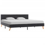 Bed Frame Blue Fabric King