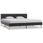 Bed Frame Blue Fabric King