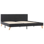 Bed Frame Blue Fabric 183x203 cm