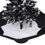 Snowing Christmas Tree with Umbrella Base Black