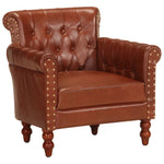 Armchair Brown Real Goat Leather