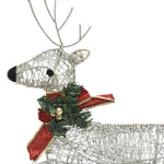 Reindeer & Sleigh Christmas Decoration 60 LEDs Outdoor Gold