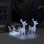 Reindeers & Sleigh Christmas Decoration 160 LEDs - Acrylic