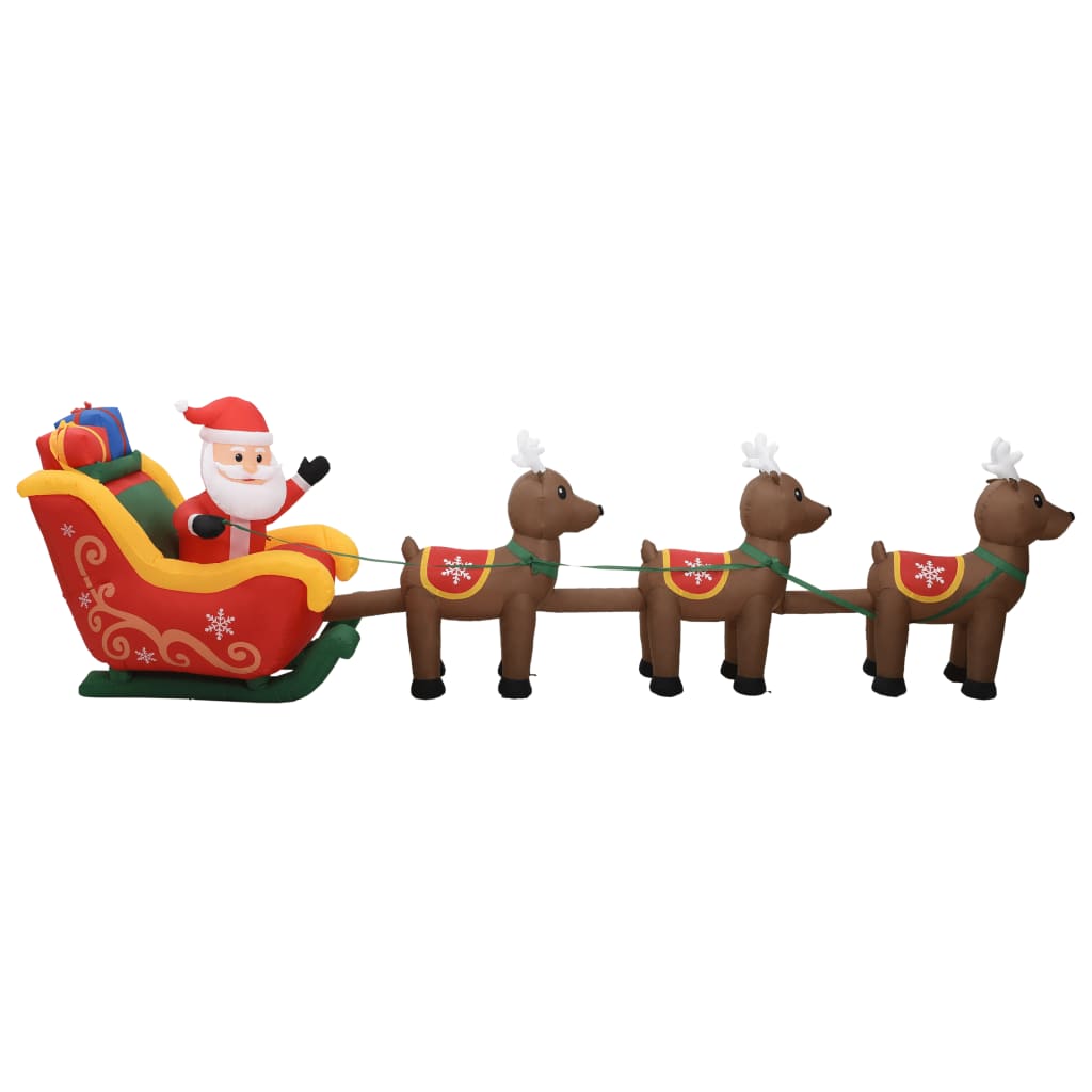 Christmas Inflatable Santa and Reindeer Decoration