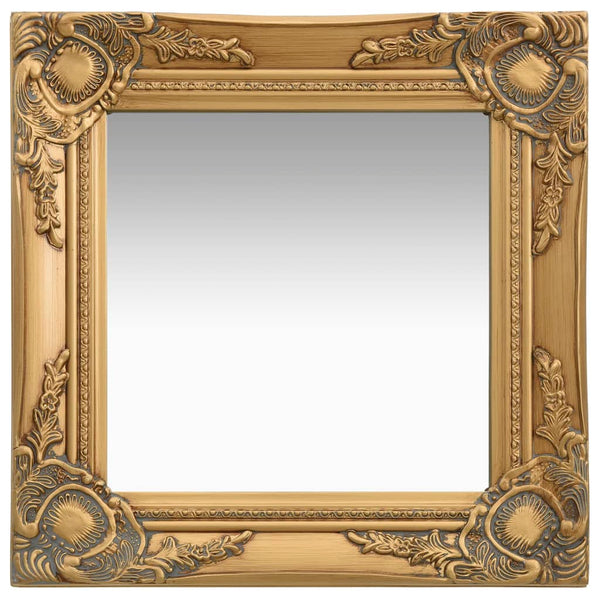  Wall Mirror Baroque Style 40x40 cm Gold