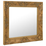 Wall Mirror Baroque Style 50x50 cm Gold