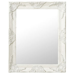 Wall Mirror Baroque Style White