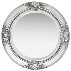 Wall Mirror Baroque Style 50 cm Silver