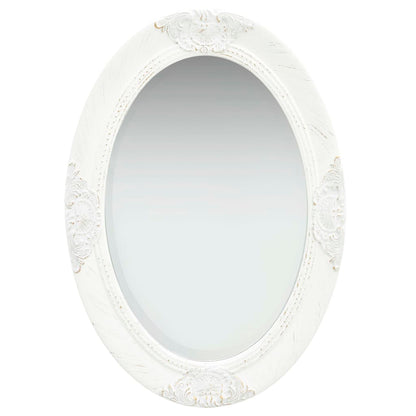 Wall Mirror Baroque Style White - 50×70cm