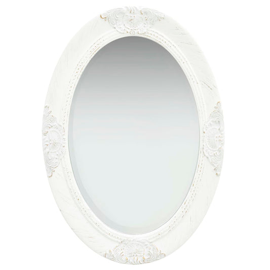 Wall Mirror Baroque Style White - 50×70cm