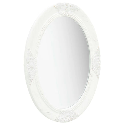 Wall Mirror Baroque Style White - 50×70cm