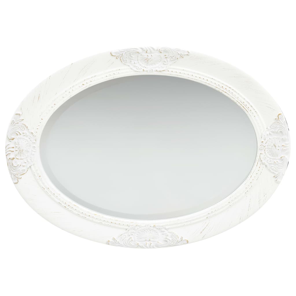 Wall Mirror Baroque Style White - 50×70cm