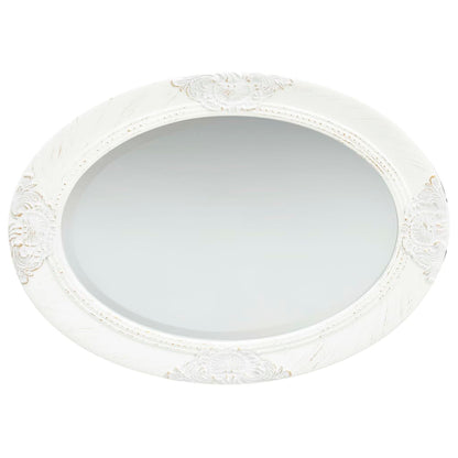 Wall Mirror Baroque Style White - 50×70cm