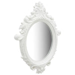 Wall Mirror Castle Style 56x76 cm White