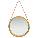 Wall Mirror with Strap 40 cm Gold