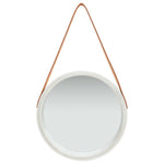 Wall Mirror with Strap 40 cm Silver