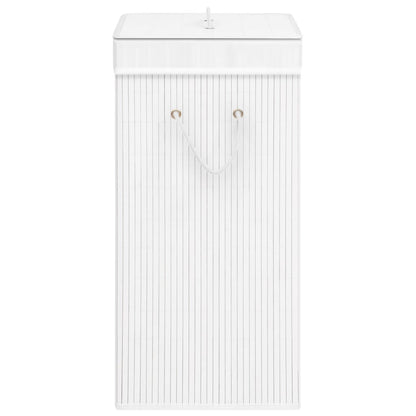 Bamboo Laundry Basket - White