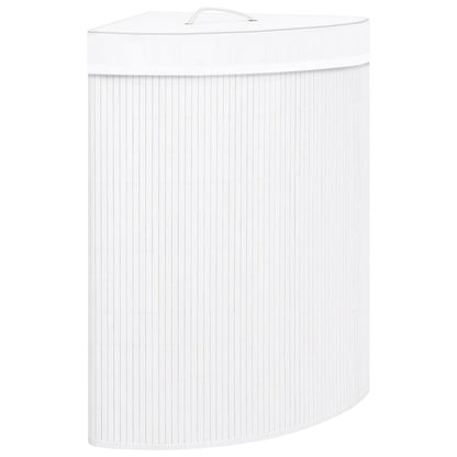 Bamboo Corner Laundry Basket 60L White | HomeAndLiving