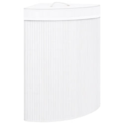Bamboo Corner Laundry Basket 60L White | HomeAndLiving