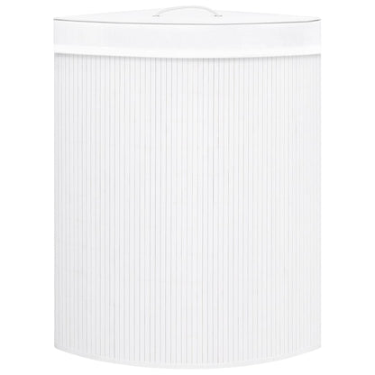 Bamboo Corner Laundry Basket 60L White | HomeAndLiving