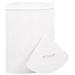 Bamboo Corner Laundry Basket 60L White | HomeAndLiving