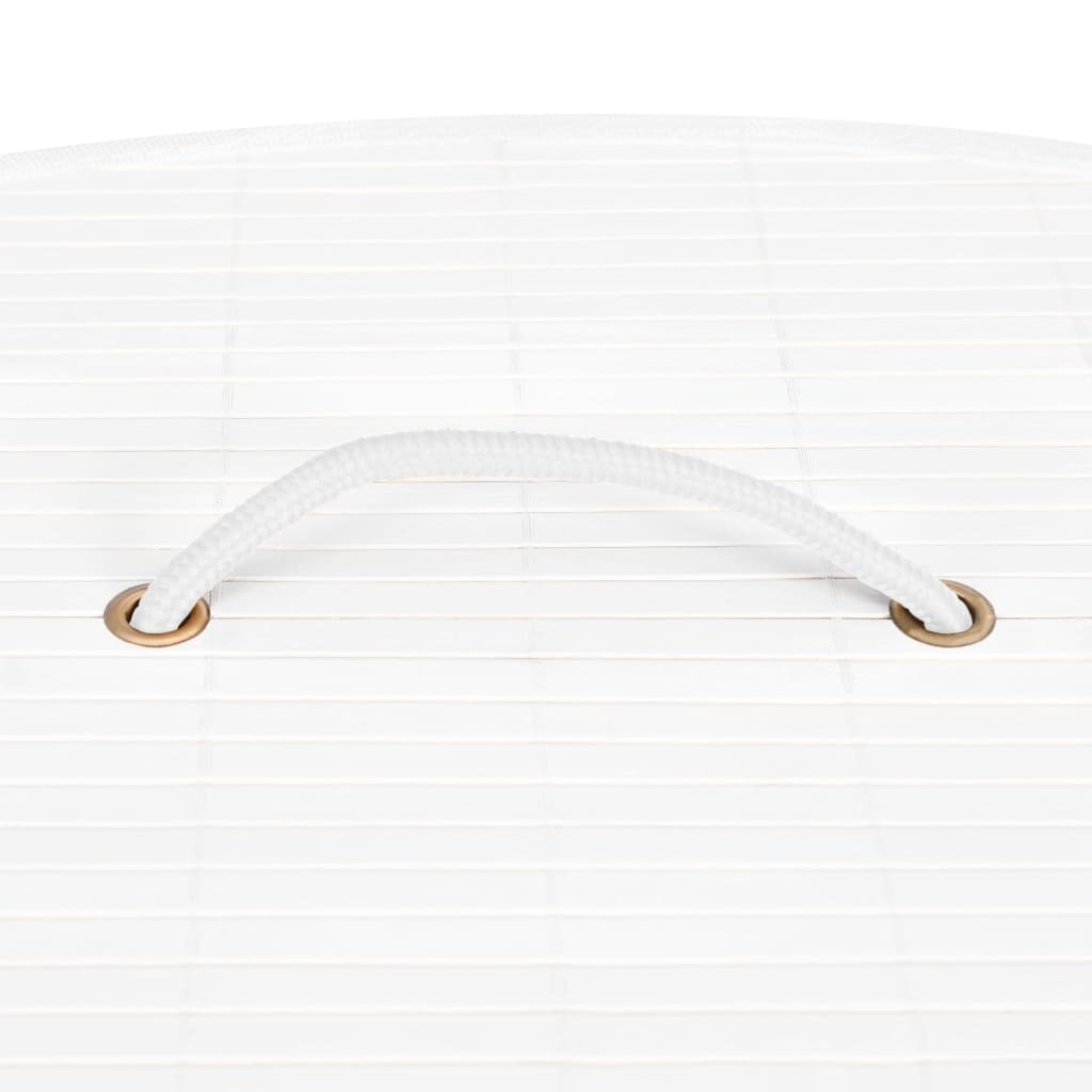 Bamboo Corner Laundry Basket 60L White | HomeAndLiving