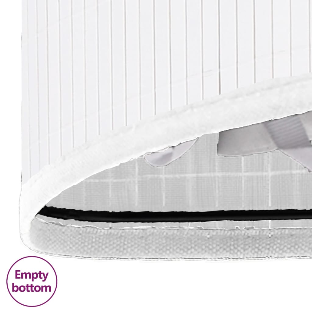 Bamboo Corner Laundry Basket 60L White | HomeAndLiving