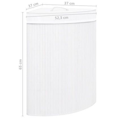 Bamboo Corner Laundry Basket 60L White | HomeAndLiving