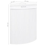 Bamboo Corner Laundry Basket 60L White | HomeAndLiving