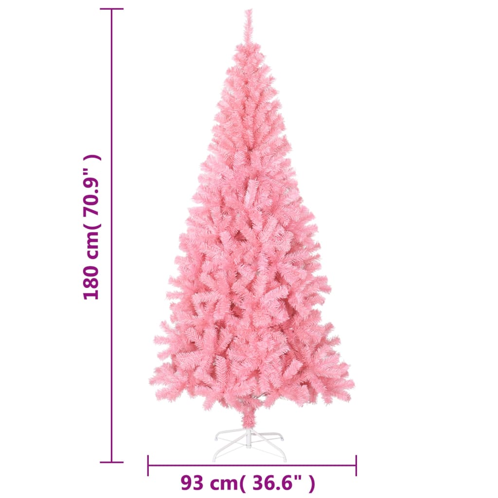 Artificial Christmas Tree with Stand Pink 120 cm PVC