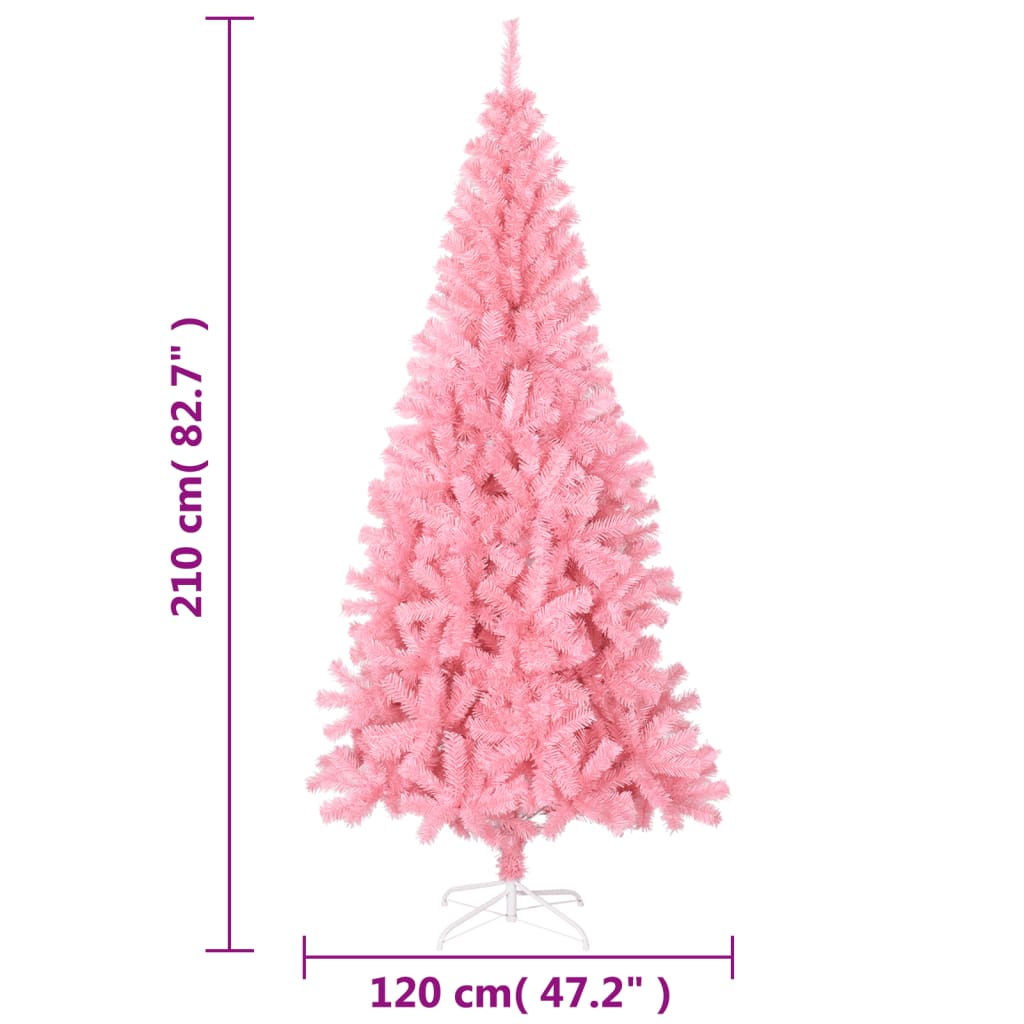 Artificial Christmas Tree with Stand Pink 120 cm PVC